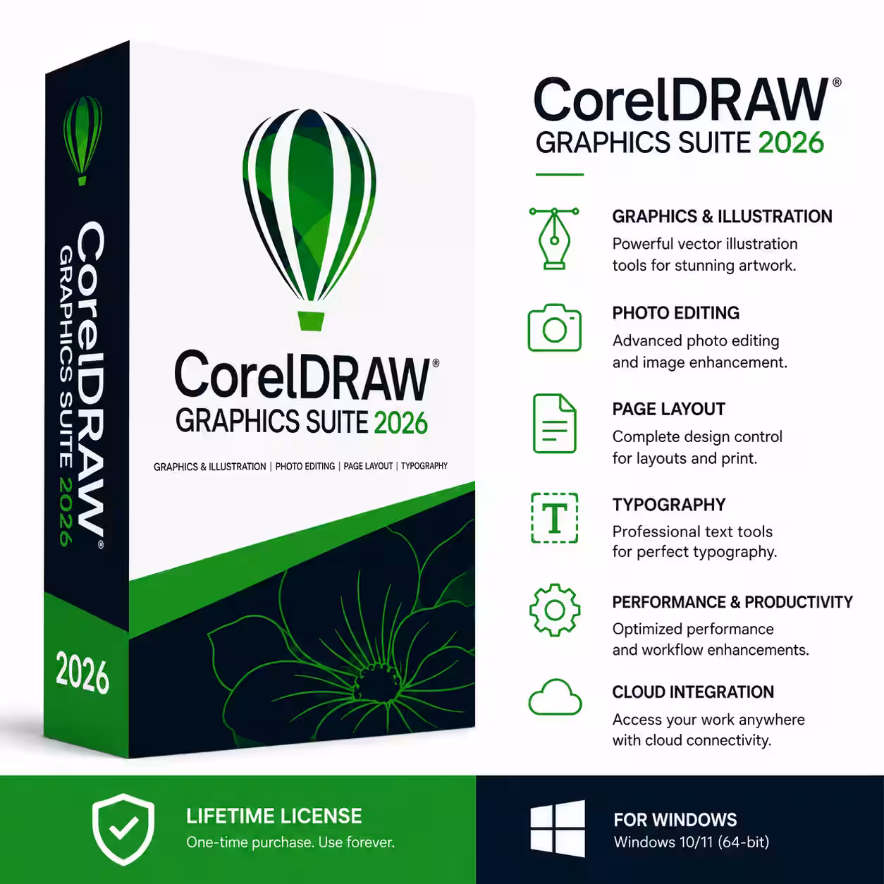 CorelDRAW Graphics Suite Lifetime License for Windows CorelDRAW Graphics Suite Lifetime License for Windows